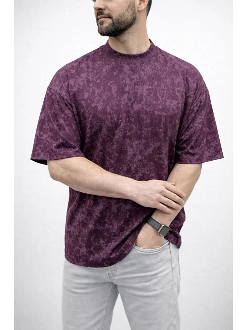 Bordo Erkek Premium Tişört-1