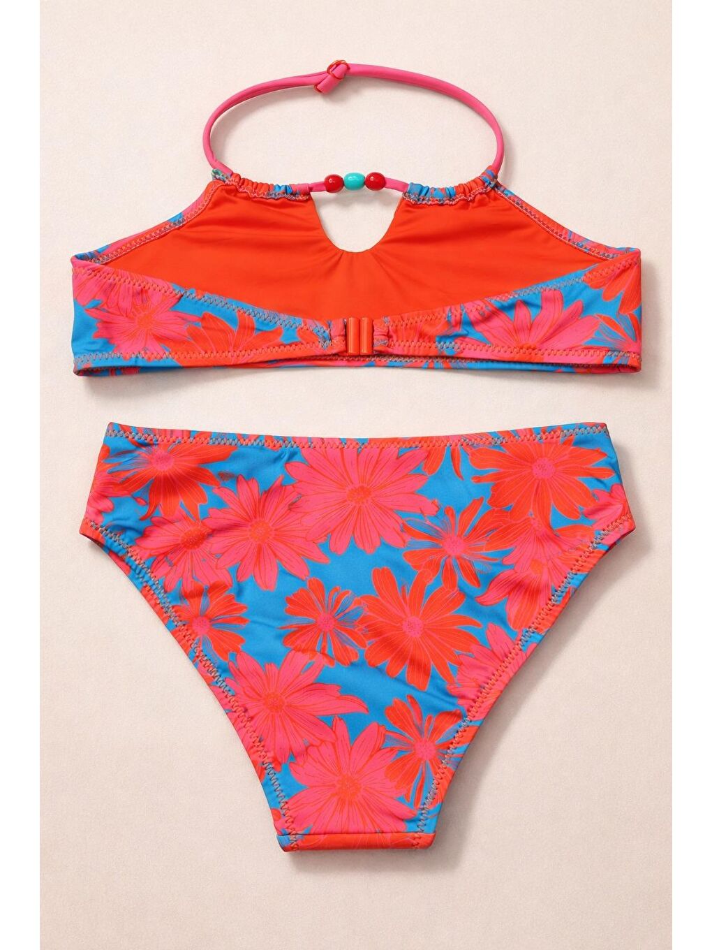 Kız Çocuk Floral Outburst Bikini Takımı Pembe-1