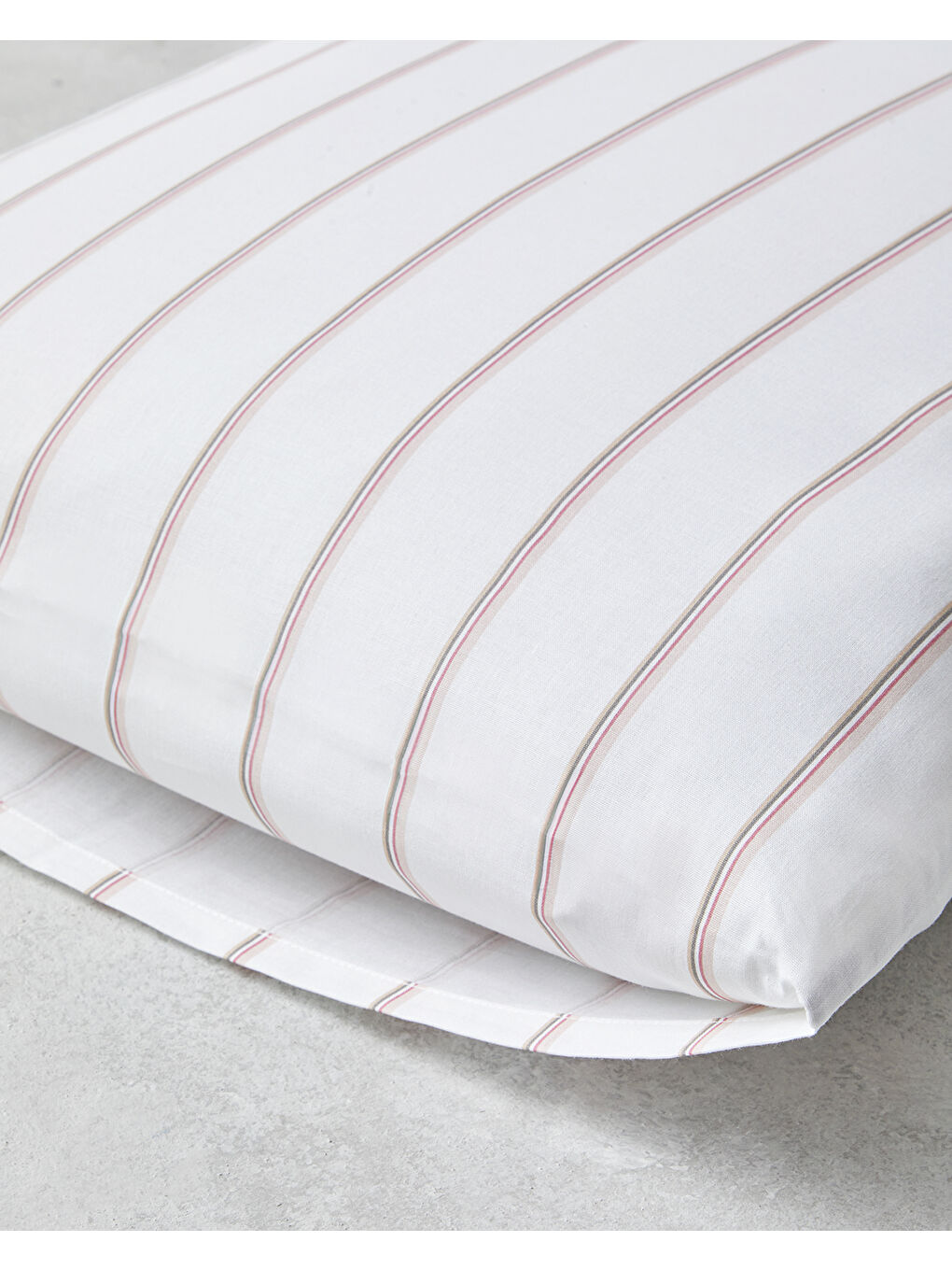 Serene Stripes Pamuklu 2'li Yastık Kılıfı 50x70 cm Pembe-2