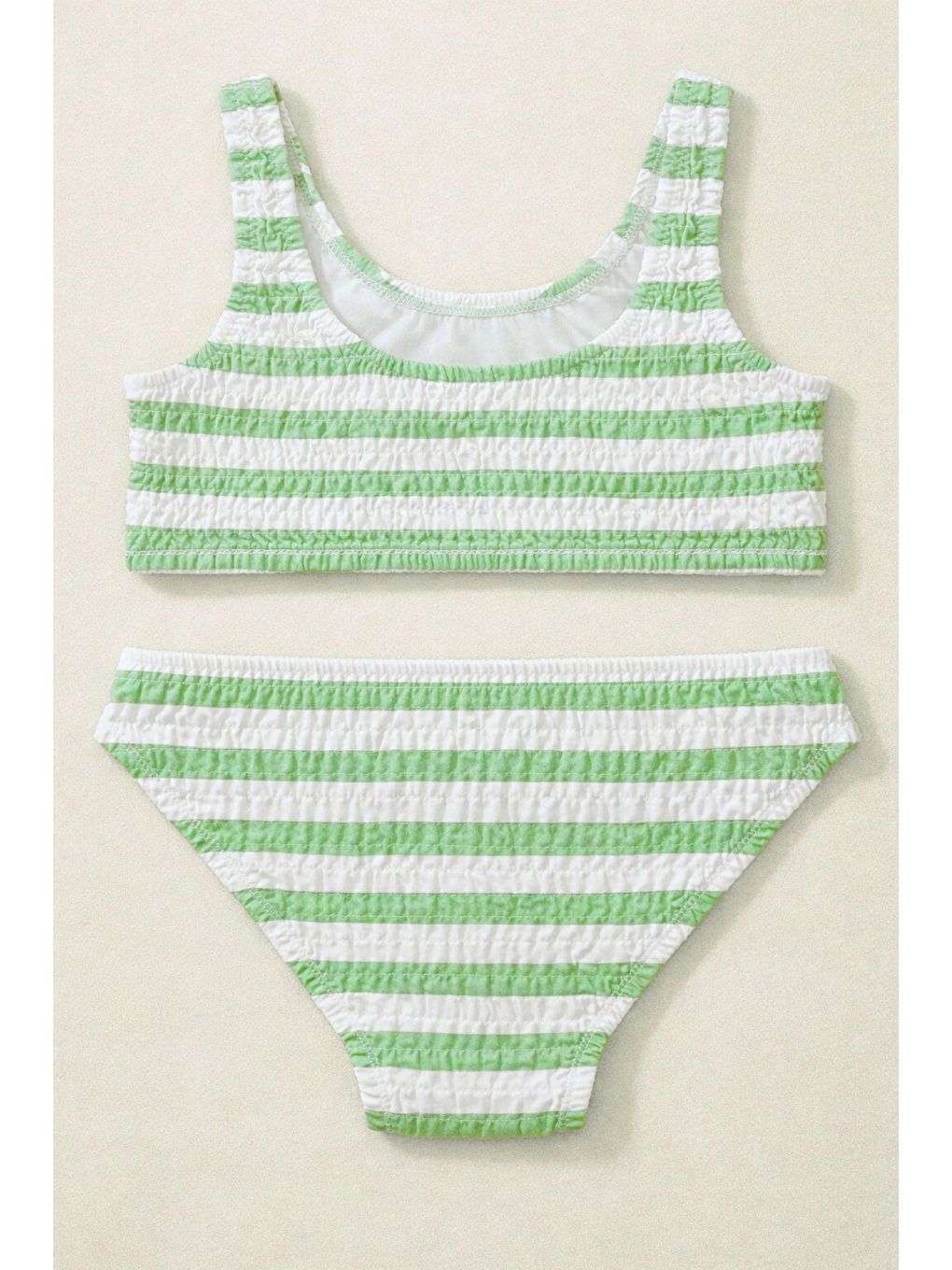 Kız Çocuk Sea La Vie Şeritli Bikini Takımı Yeşil-1