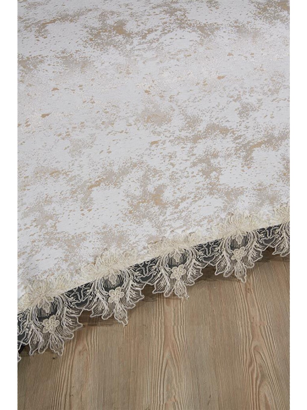 Karışık Fransız Dantelli Valoria Çift Kişilik Yatak Örtüsü 230x250 cm-3