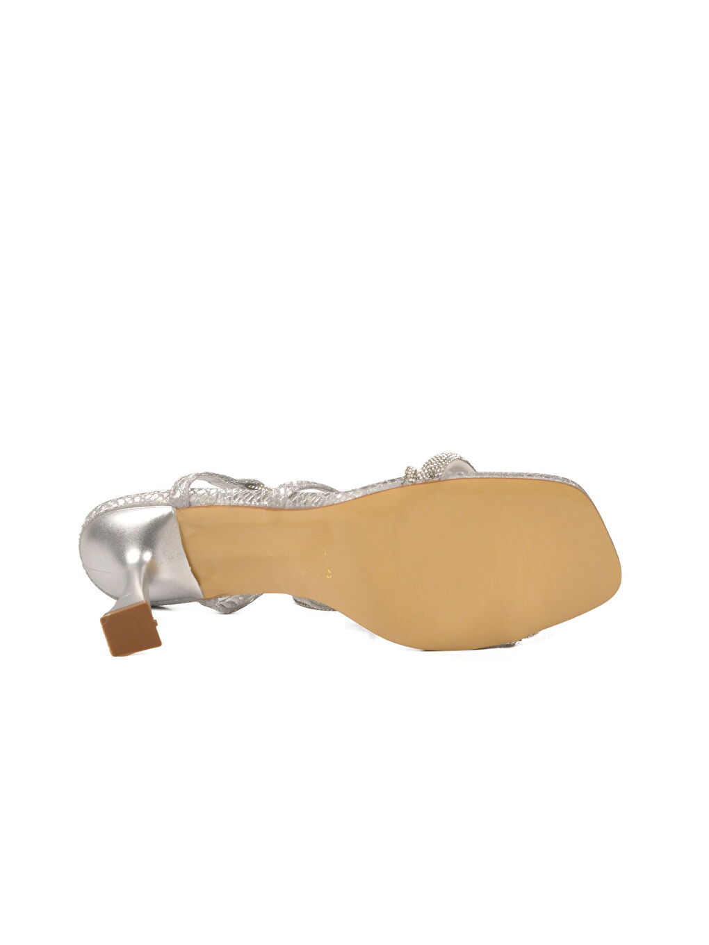 Gri Gümüş Özel Davet Kadın Abiye Ayakkabı 655485 Z-4