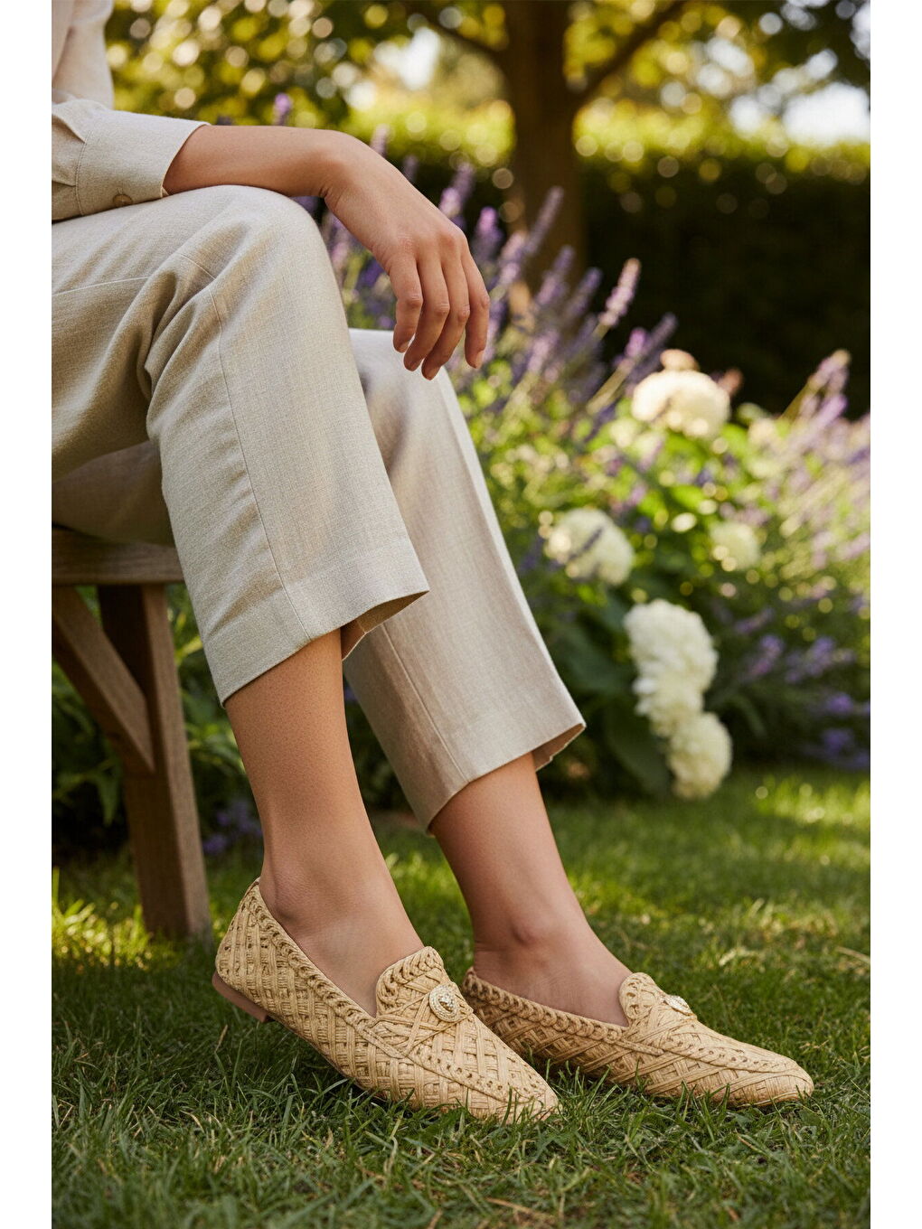 Bej Vizon Anorak Hafif Esnek Kadın Babet Ayakkabı 666157 Z-2