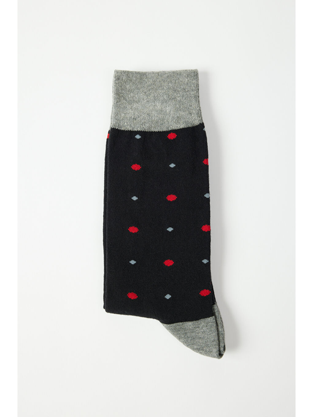 Erkek Siyah-Gri Desenli Soket Çorap