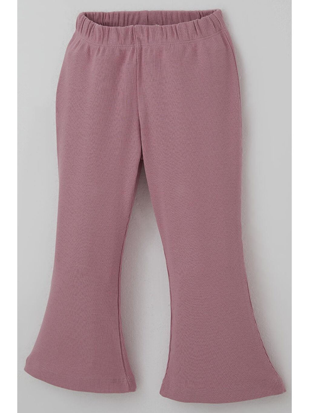 Ekru Kız Çocuk Taytlı Takım İspanyol Paça Çiçek Desenli Fiyonk Detaylı Krem (1.5-5 Yaş)-9