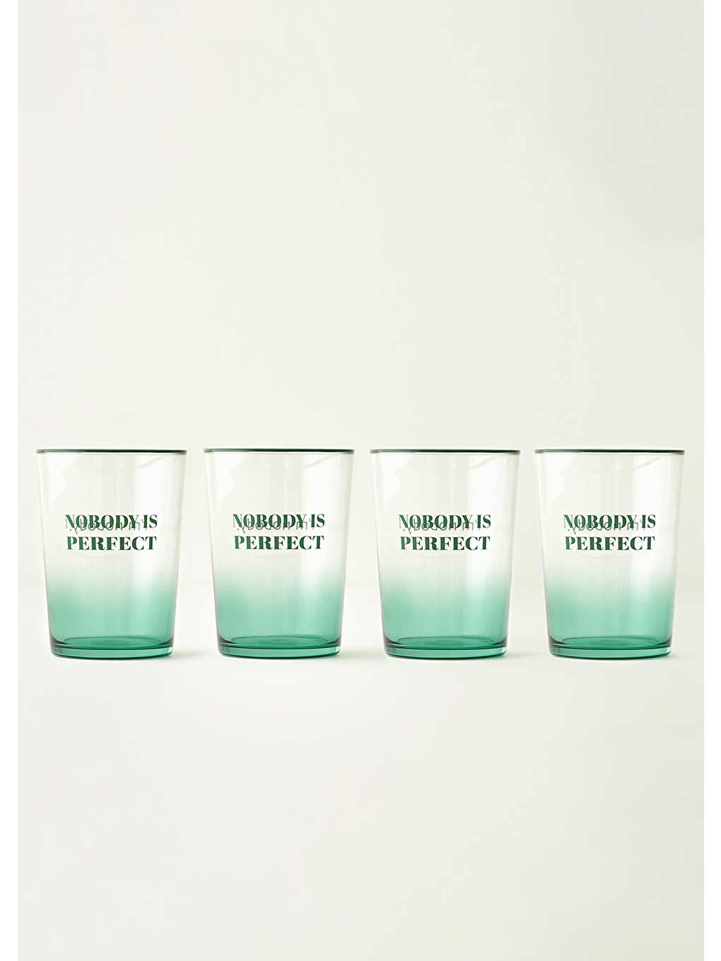 Nobody Is Perfect 4'lü Meşrubat Bardağı Yeşil (510 cc)