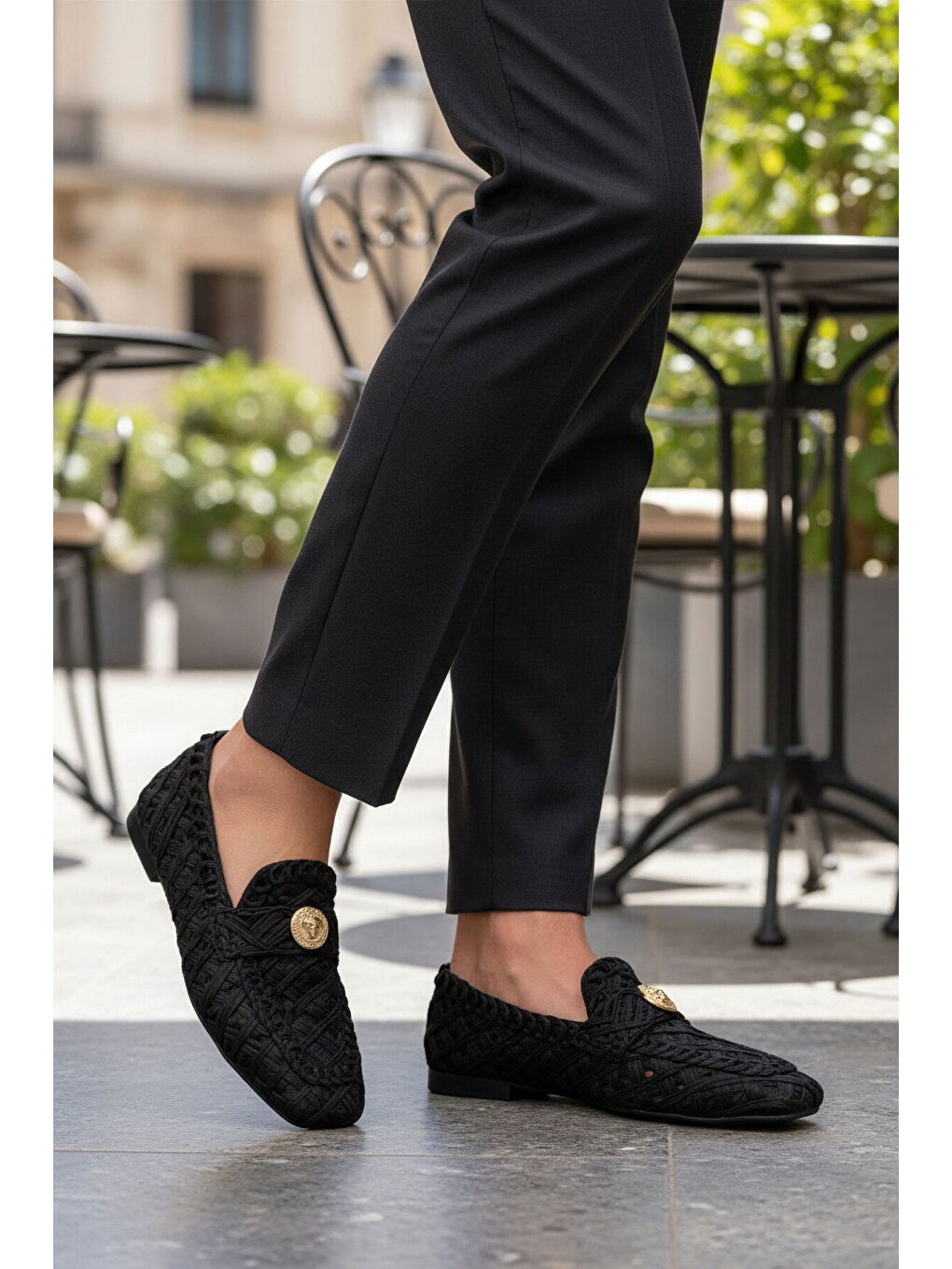 Siyah Anorak Hafif Esnek Kadın Babet Ayakkabı 666157 Z-2