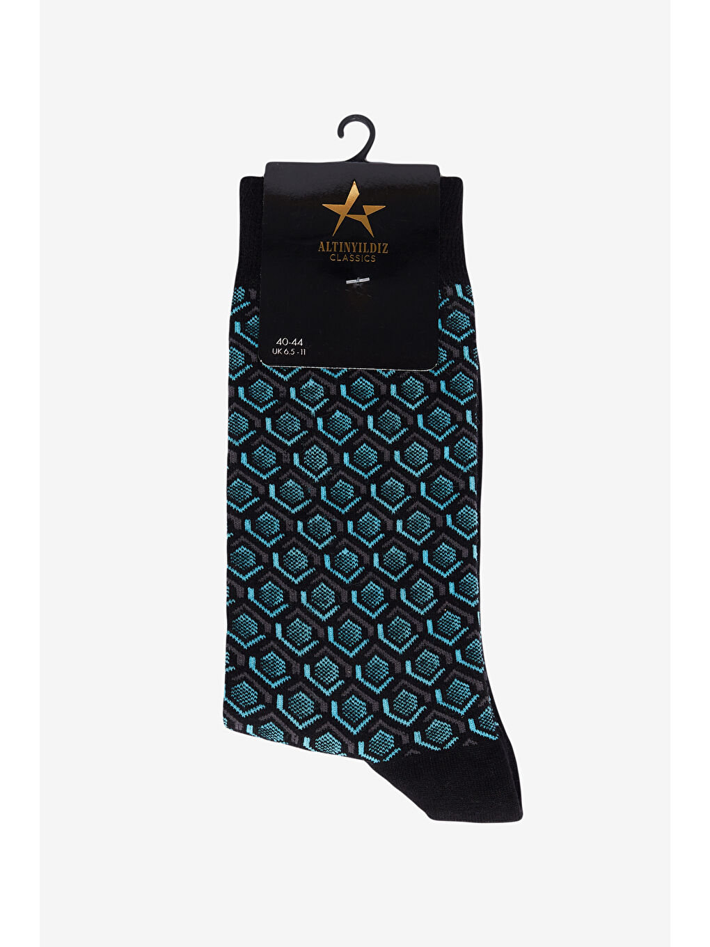 Erkek Siyah-Antrasit Desenli Soket Çorap