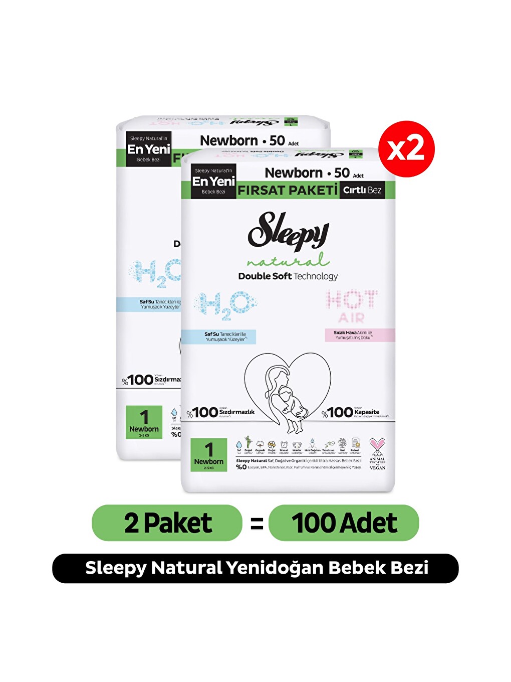 Natural Double Soft Merhaba Bebek Seti-2
