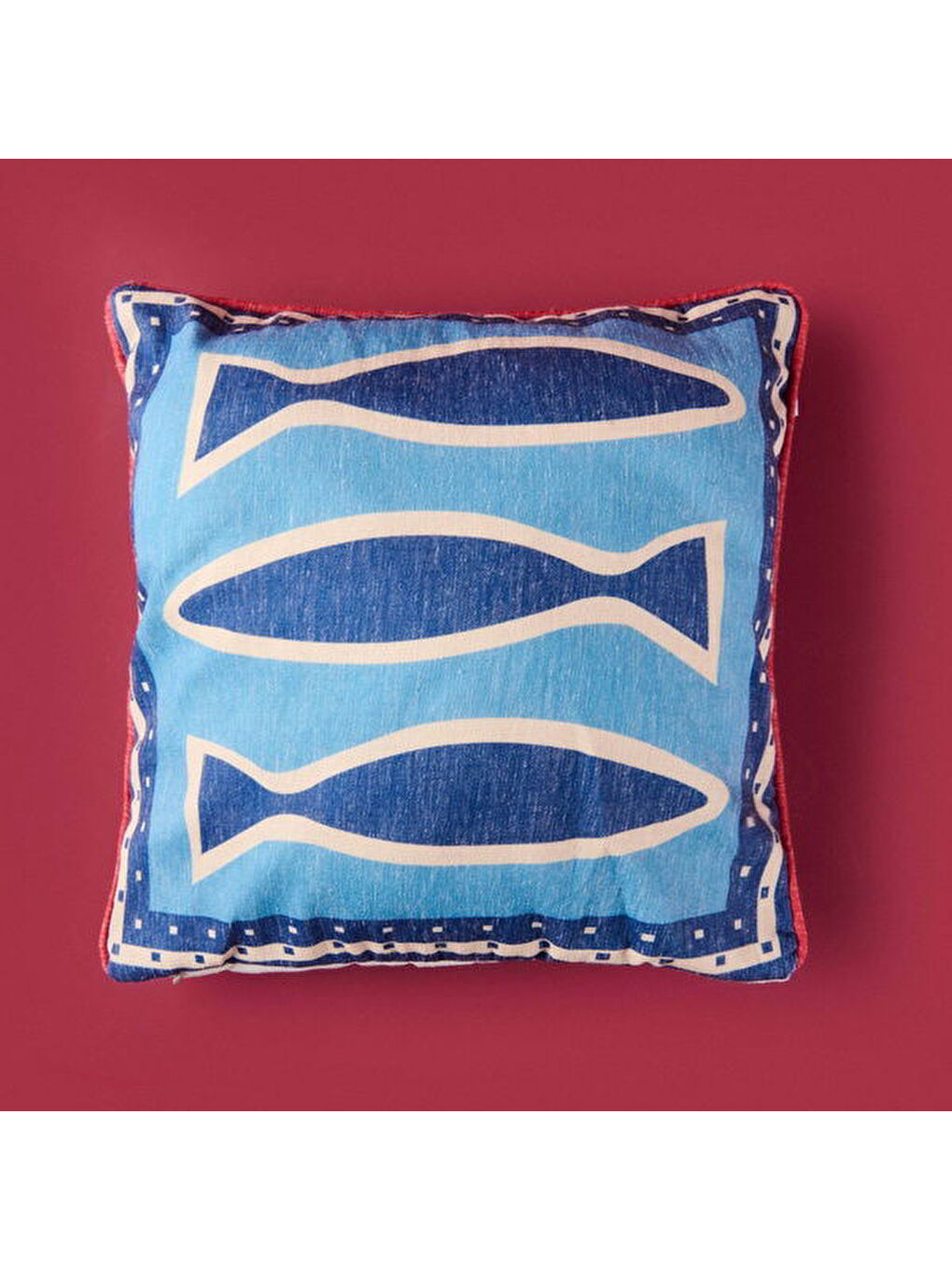 Soft Nautical Fun Riba Kırlent - Mavi - 40x40 cm