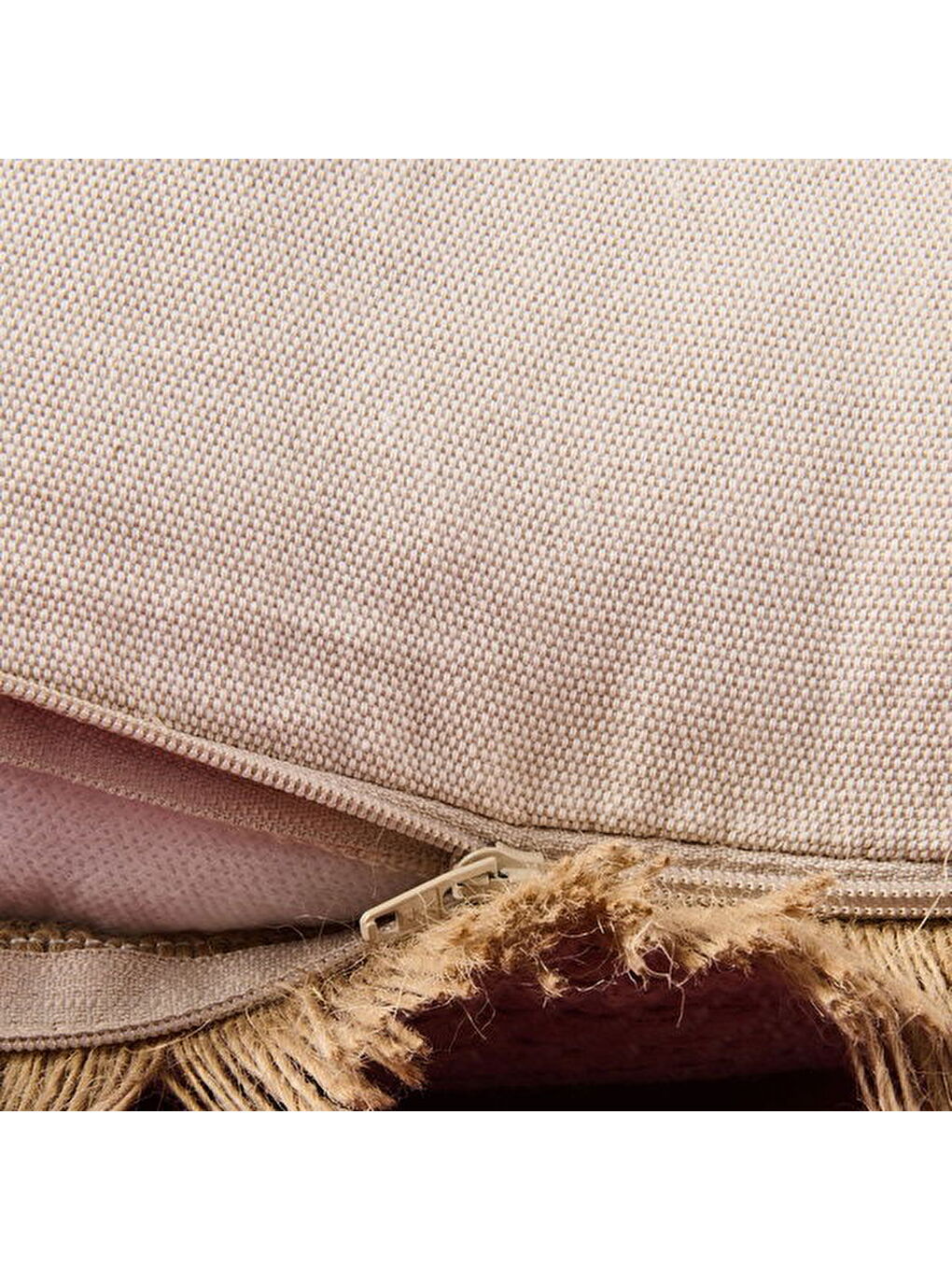 Soft Palm Breeze Jüt Görünümlü Kırlent - Kahverengi - 45x45 cm-2