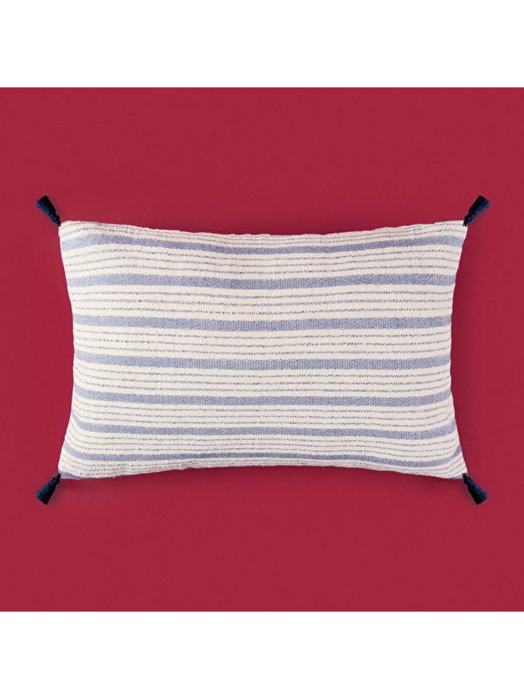 Soft Sun Madness Püsküllü Kırlent - Ekru - 30x50 cm-1