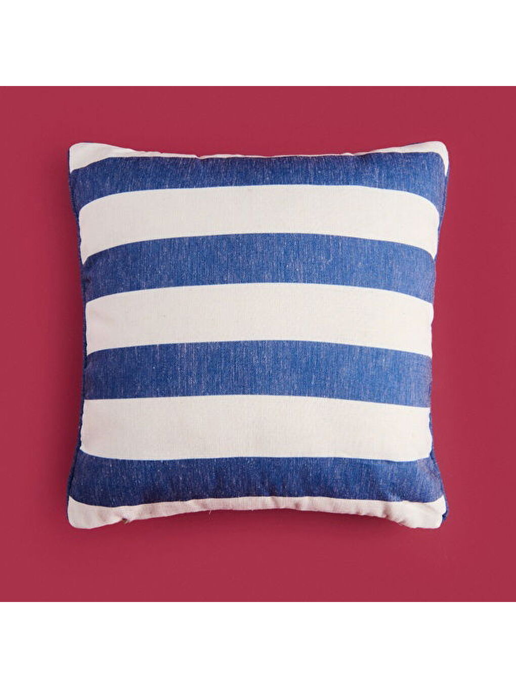 Soft Nautical Fun Çizgili Kırlent - Lacivert / Kırmızı - 40x40 cm-2