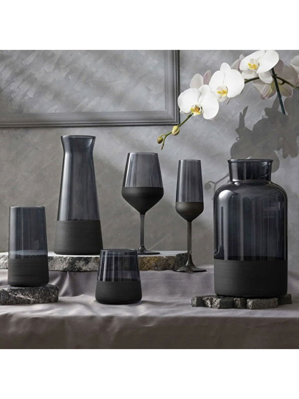 Matte 4'lü Meşrubat Bardağı Seti - Siyah - 520 ml-3