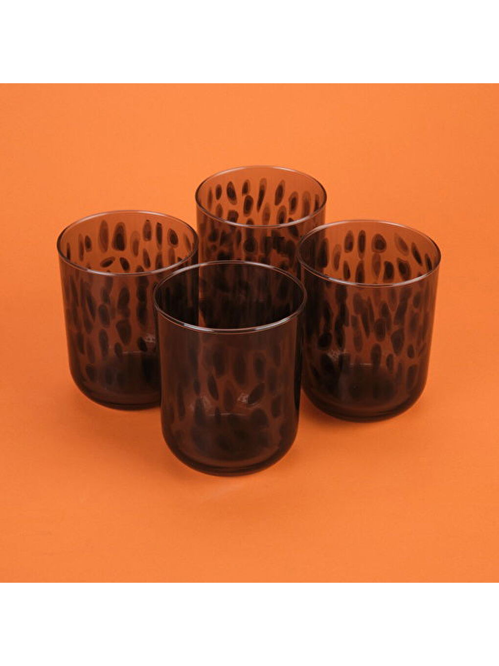 RAKLE Calista 4'lü Su Bardağı Seti - Siyah - 350 ml - 1