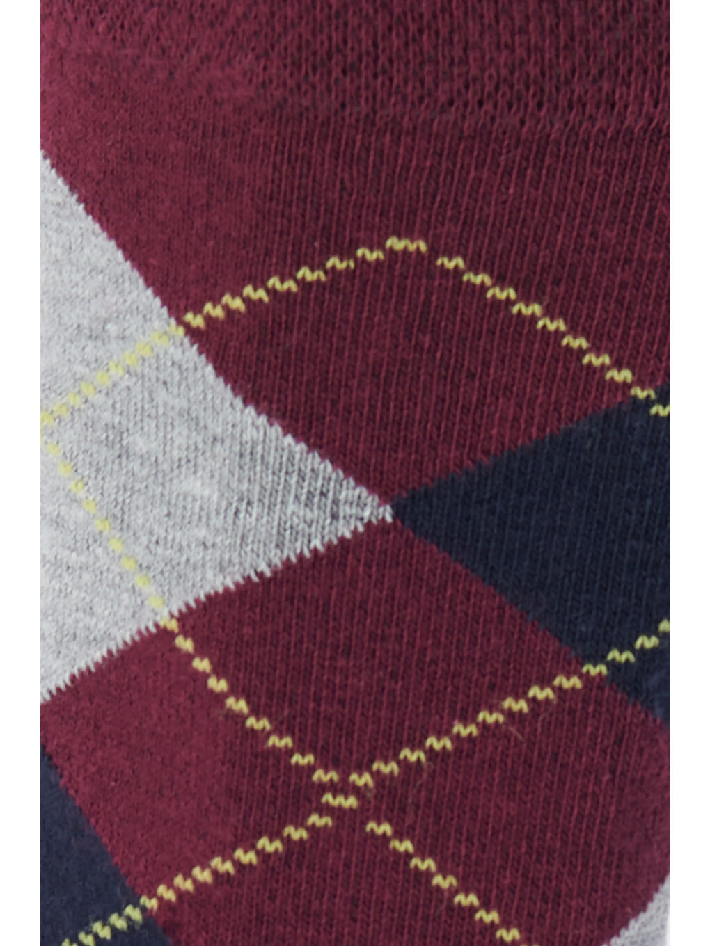 Erkek Bordo-Lacivert Desenli Soket Çorap-1