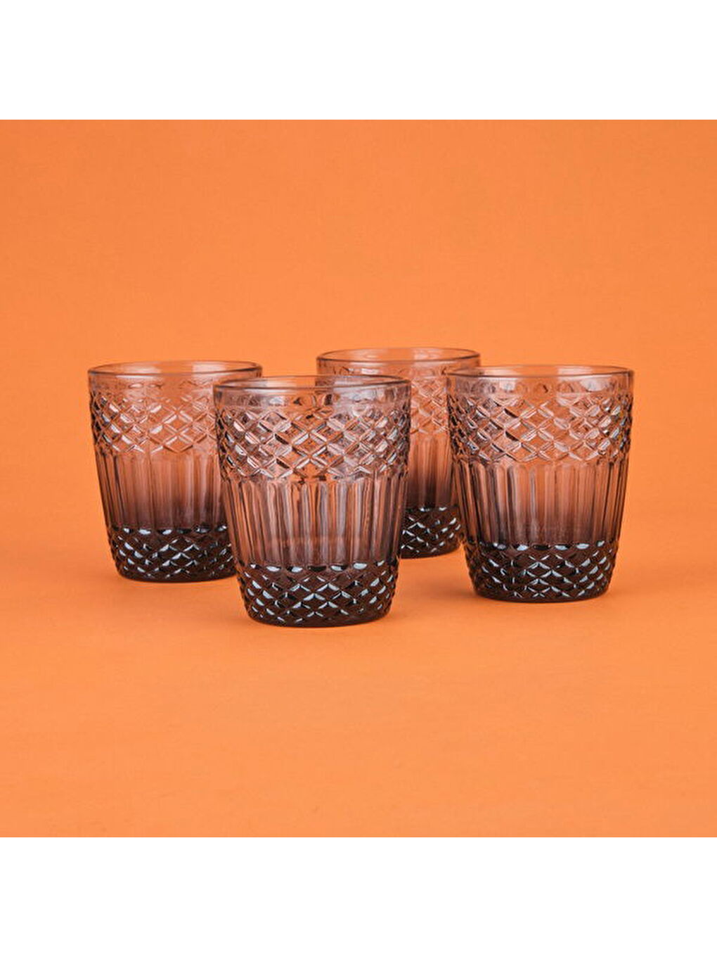 Gri Vega 4'lü Su Bardağı Seti - Füme - 300 ml