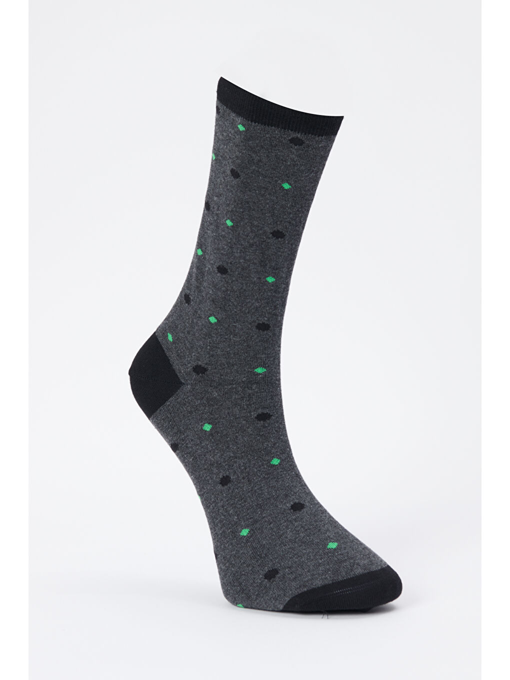 Erkek Antrasit-Siyah Desenli Soket Çorap