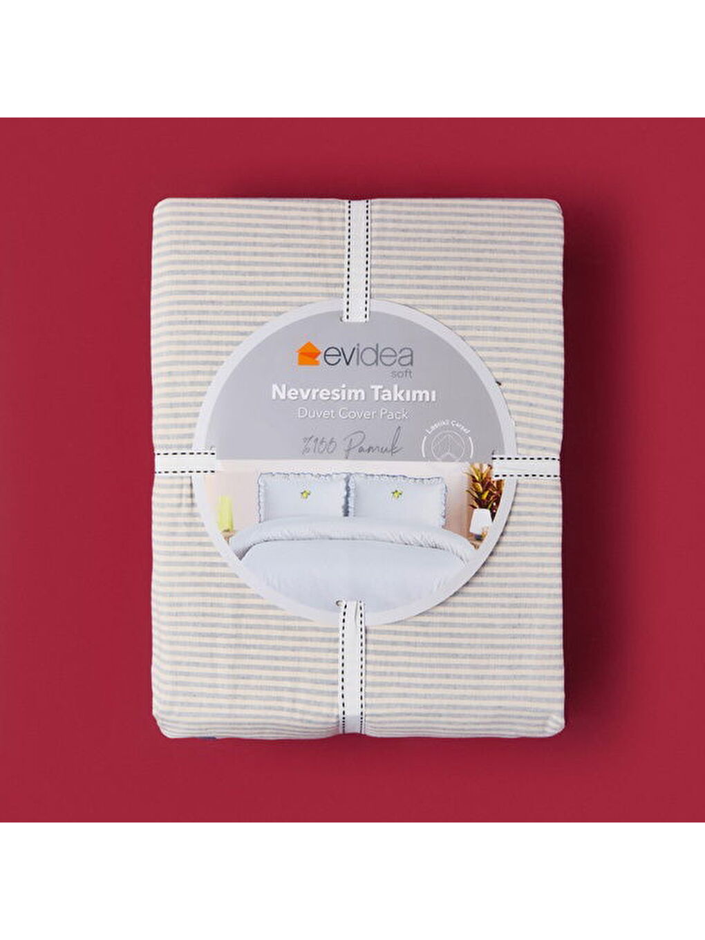Soft Nila Çift Kişilik Nevresim Takımı - Mavi-1