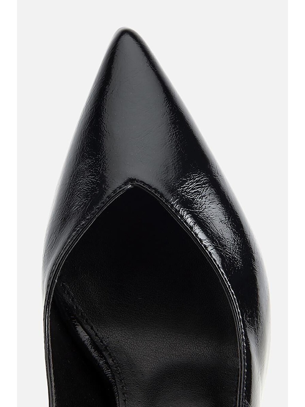 Kadın Siyah Yılan Desenli Arkası Açık İnce Topuklu Stiletto-4