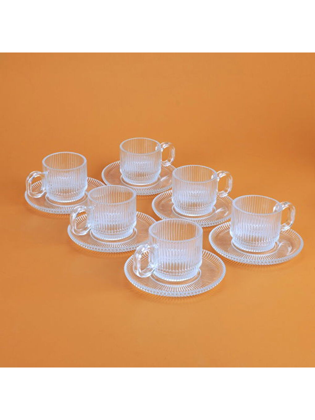 Renksiz Salvador 12 Parça Çay Fincanı Seti - Şeffaf-2