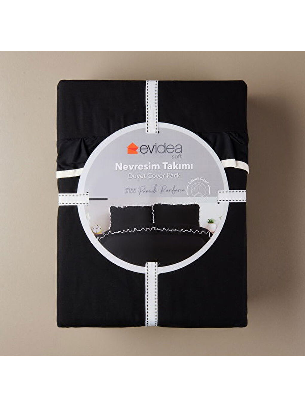 Soft Noirelle Çift Kişilik Nevresim Takımı - Siyah-2