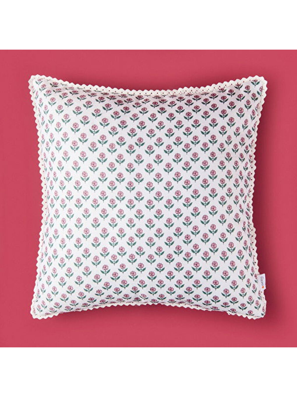 Soft Granny Summer Flower Kırlent - Ekru - 45x45 cm