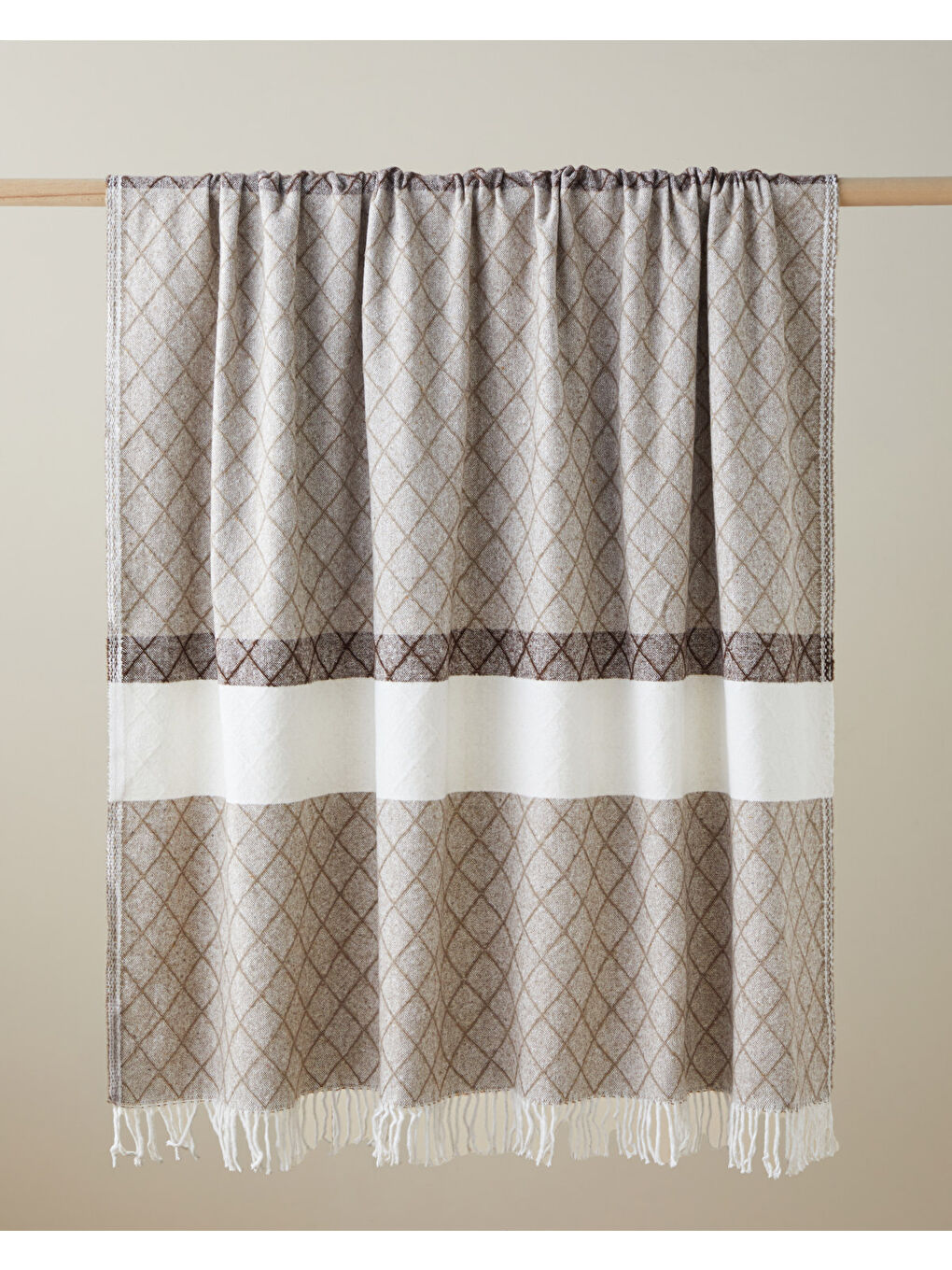 Kahverengi Rumi Koltuk Şalı 130x170 cm Kahve-Bej