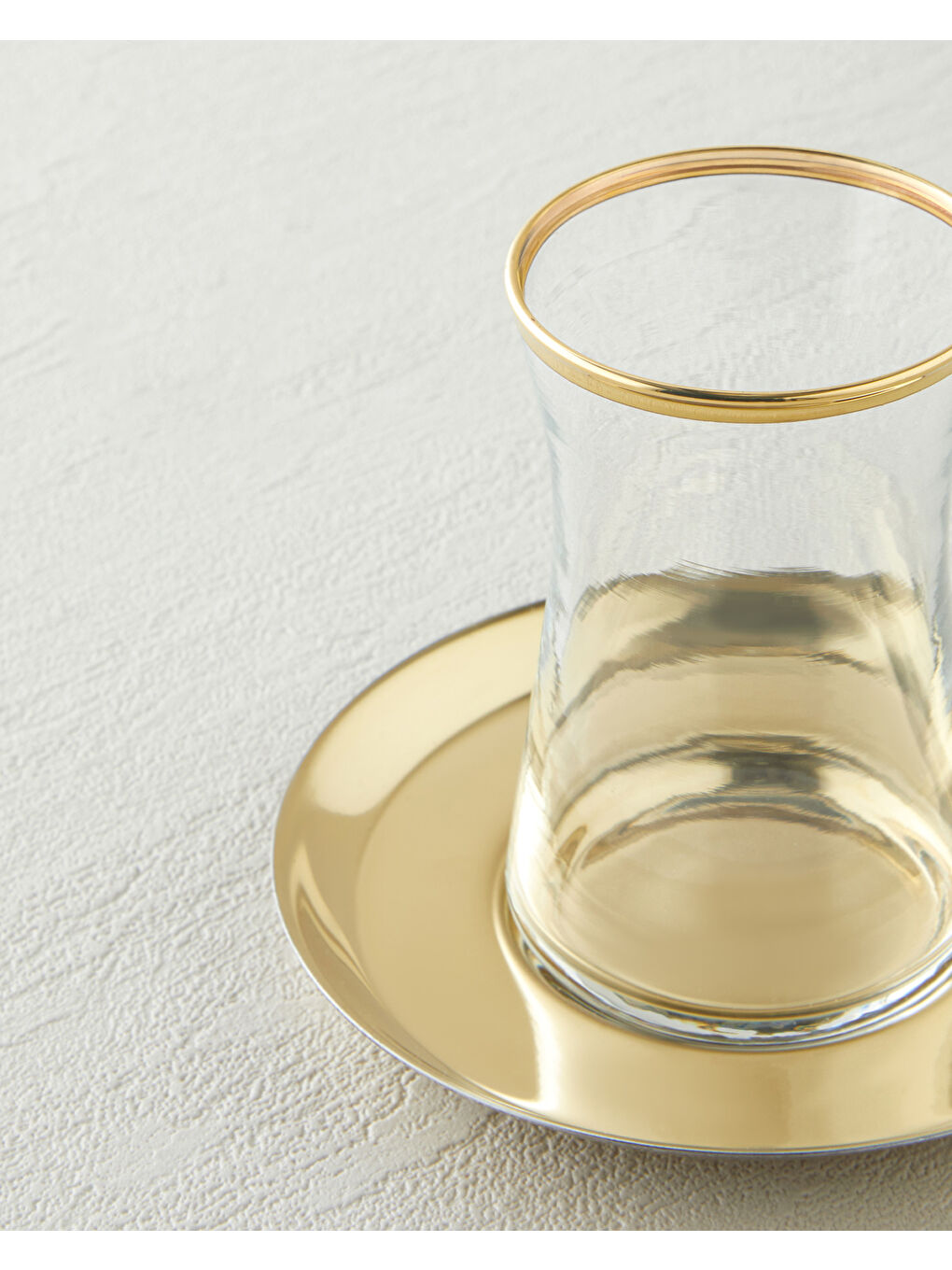 Sarı Elise Çelik 4 Parça 2 Kişilik Çay Seti 170 ml Gold-2