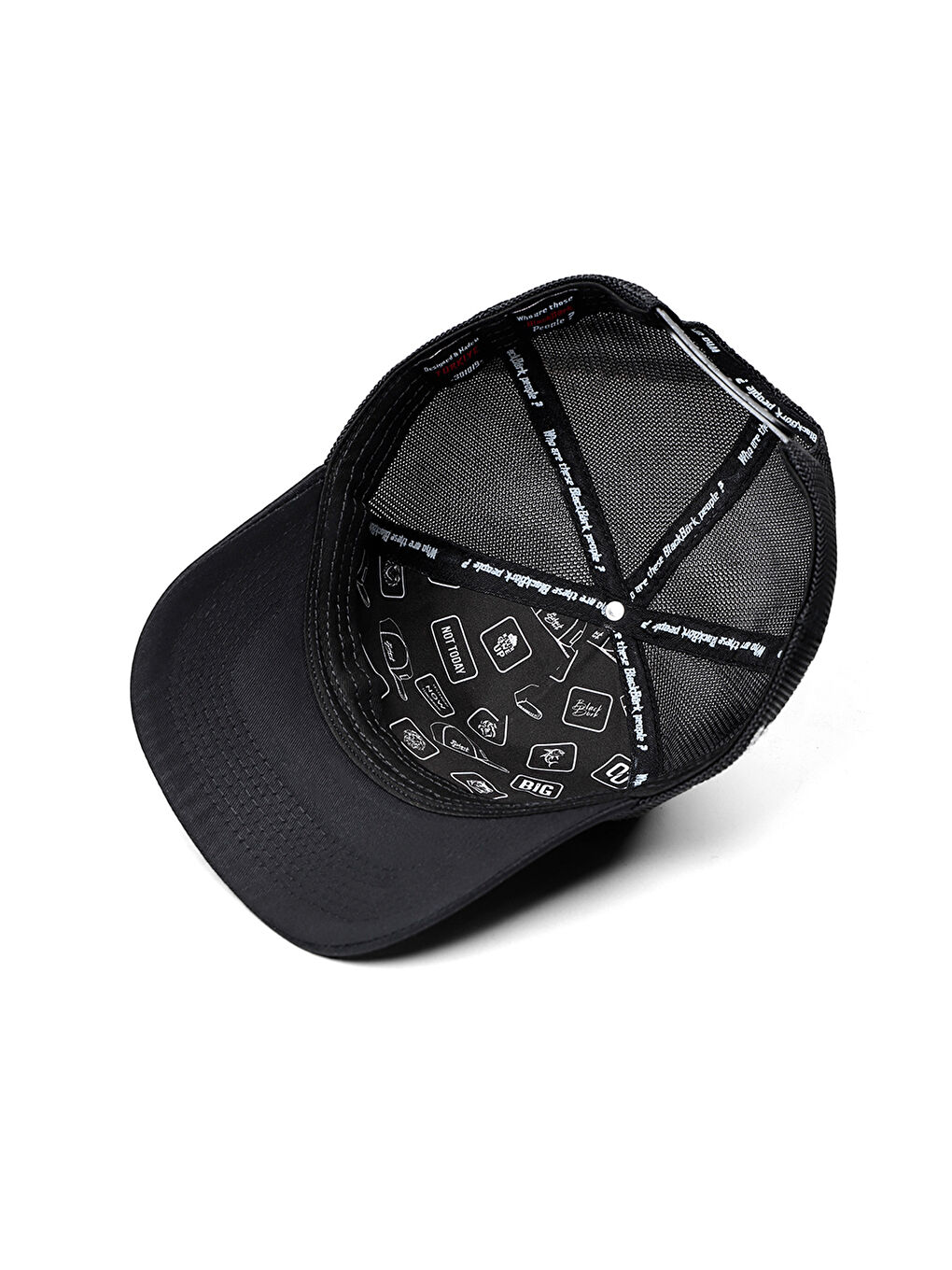 BlackBörk Beyaz V1 Trucker Ayı - 8BS Kod Logolu Unisex Siyah Şapka (Cap) - 2