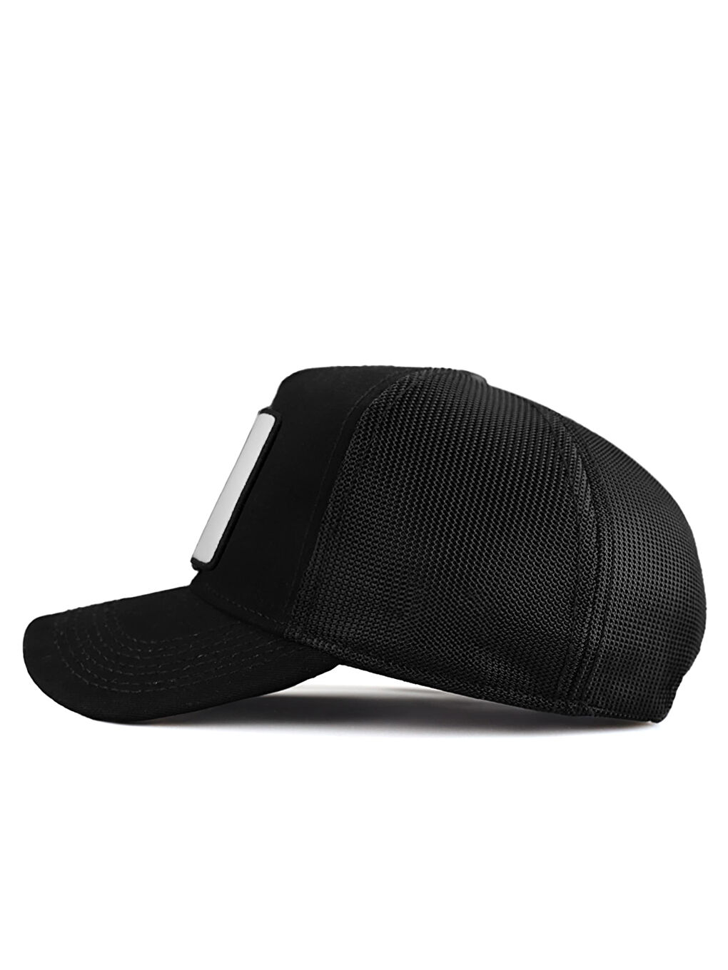 BlackBörk Beyaz V1 Trucker Ayı - 8BS Kod Logolu Unisex Siyah Şapka (Cap) - 3