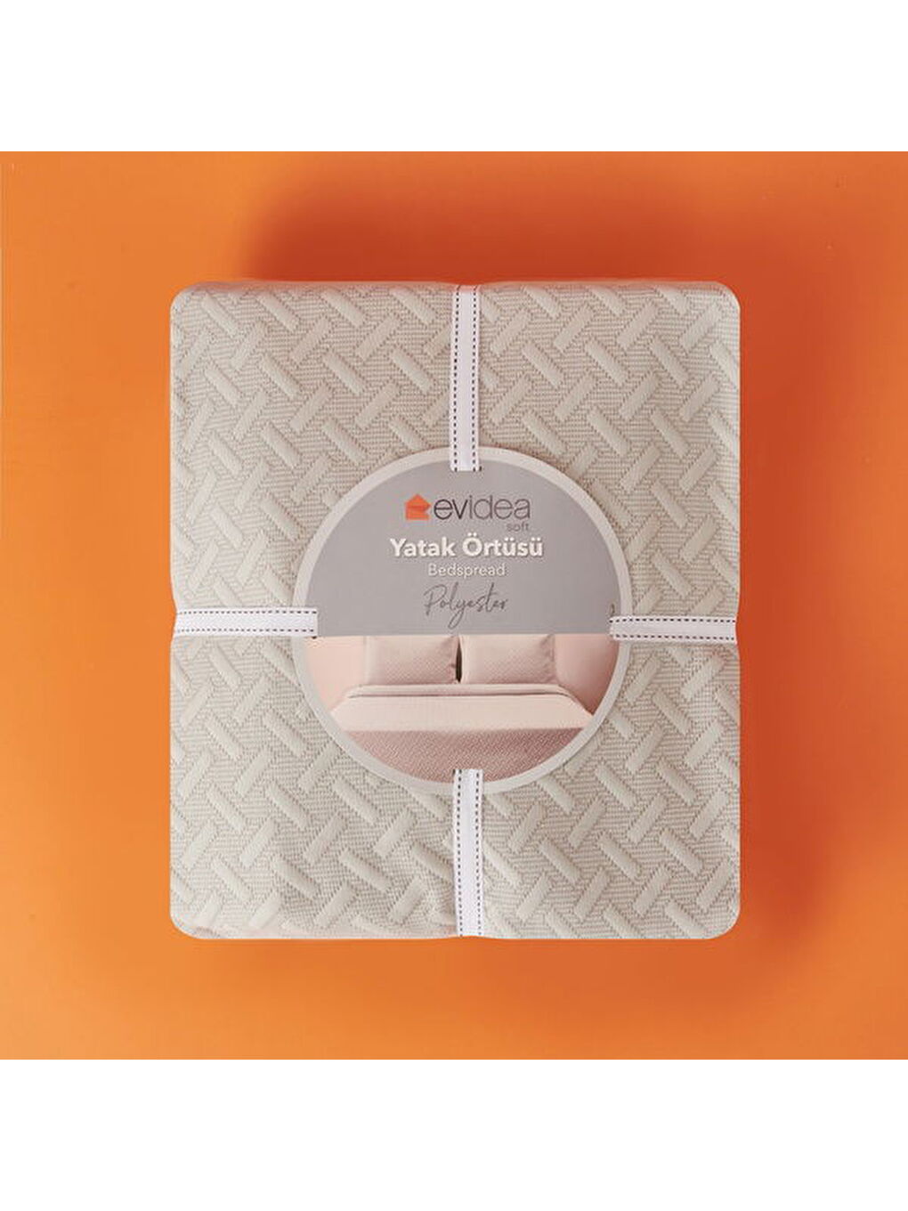 Soft Örme Çift Kişilik Yatak Örtüsü - Gri - 240x260 cm-1