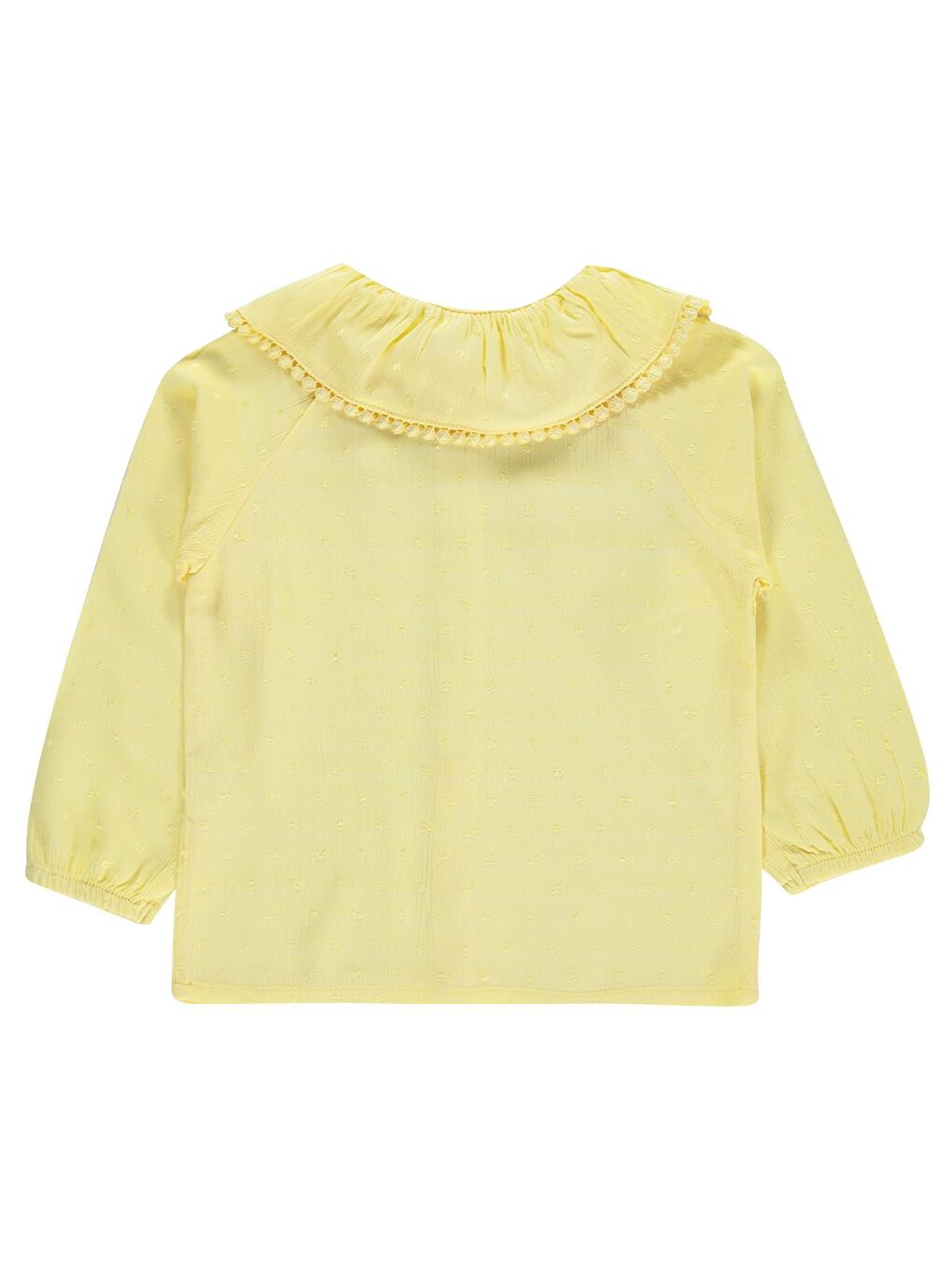 Sarı Kız Çocuk Reglan Kollu Gömlek-1