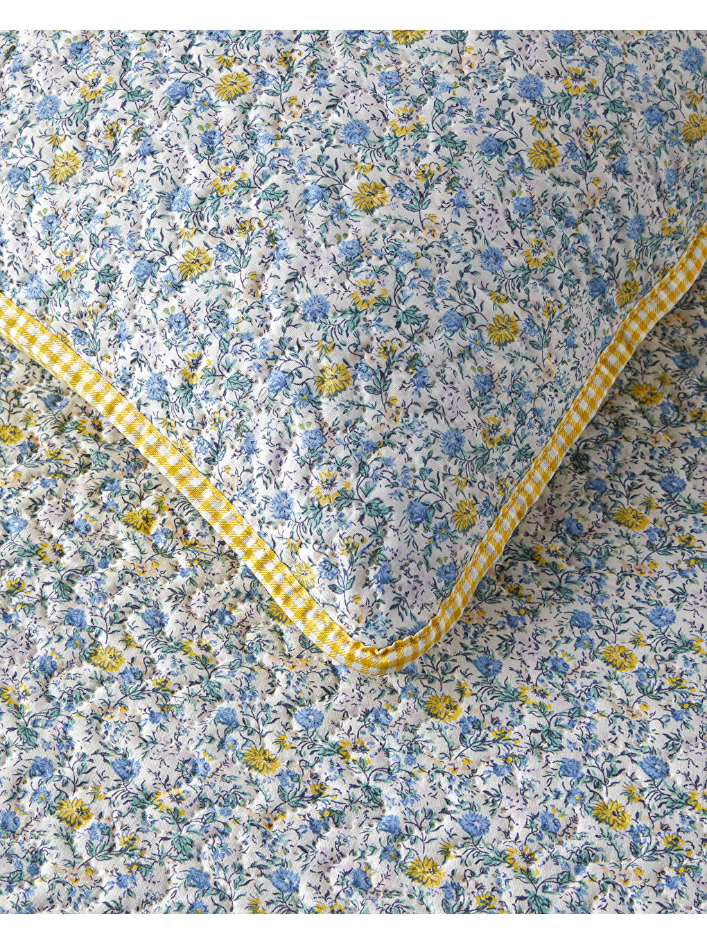 Azure Bloom Çok Amaçlı Tek Kişilik Yatak Örtüsü Takımı 160x220 cm Sarı-4