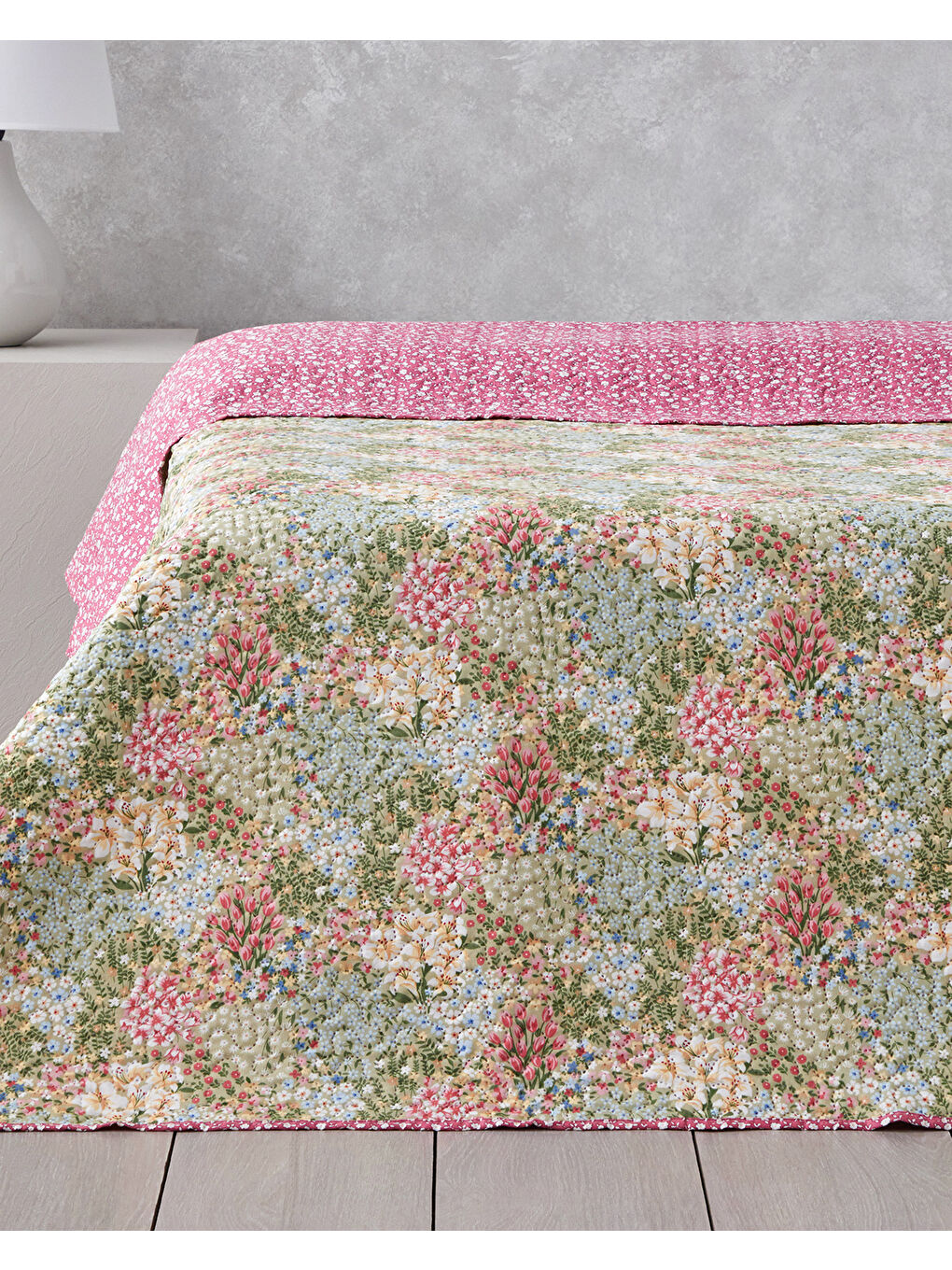 Blossom Bouquet King Size Çok Amaçlı Örtü 240x220 cm Pembe-2