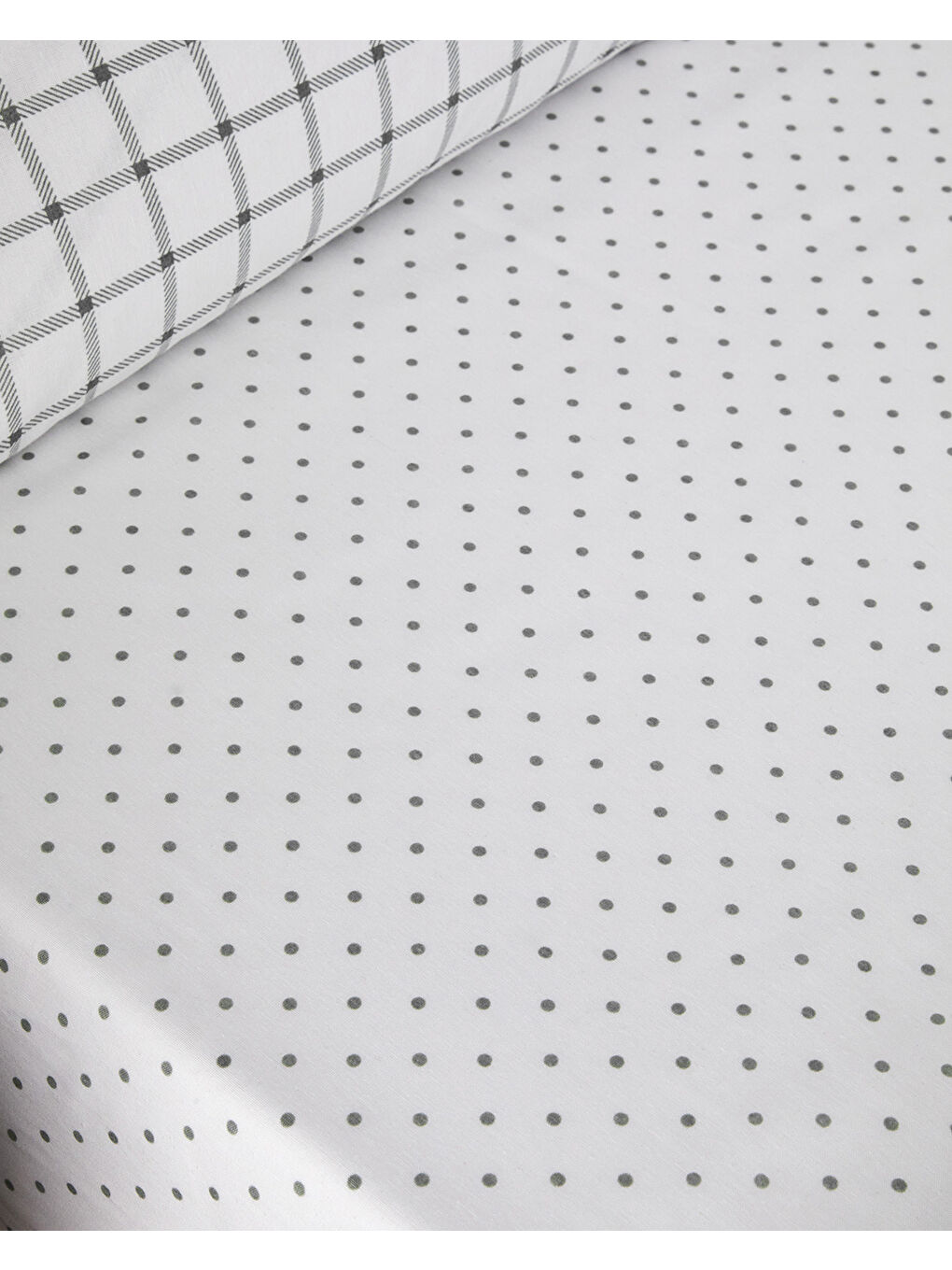 Simple Checks Kolay Ütülenir Tek Kişilik Nevresim Takımı 160x220 cm Gri-5