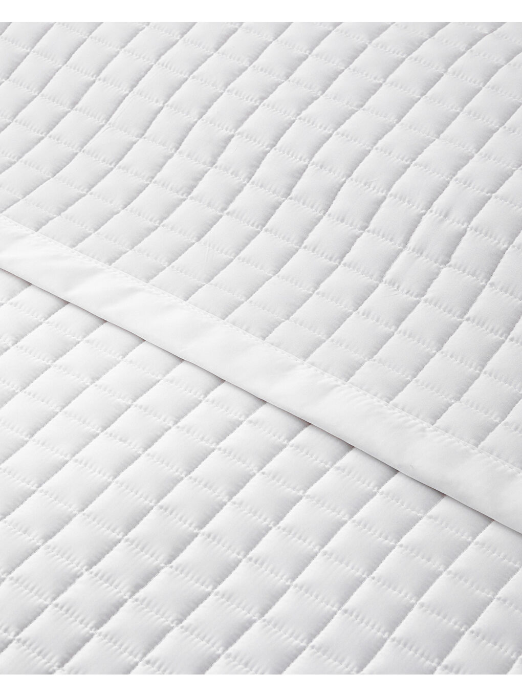 Splendor Saten Çift Kişilik Yatak Örtüsü Takımı 200x220 cm Beyaz-1