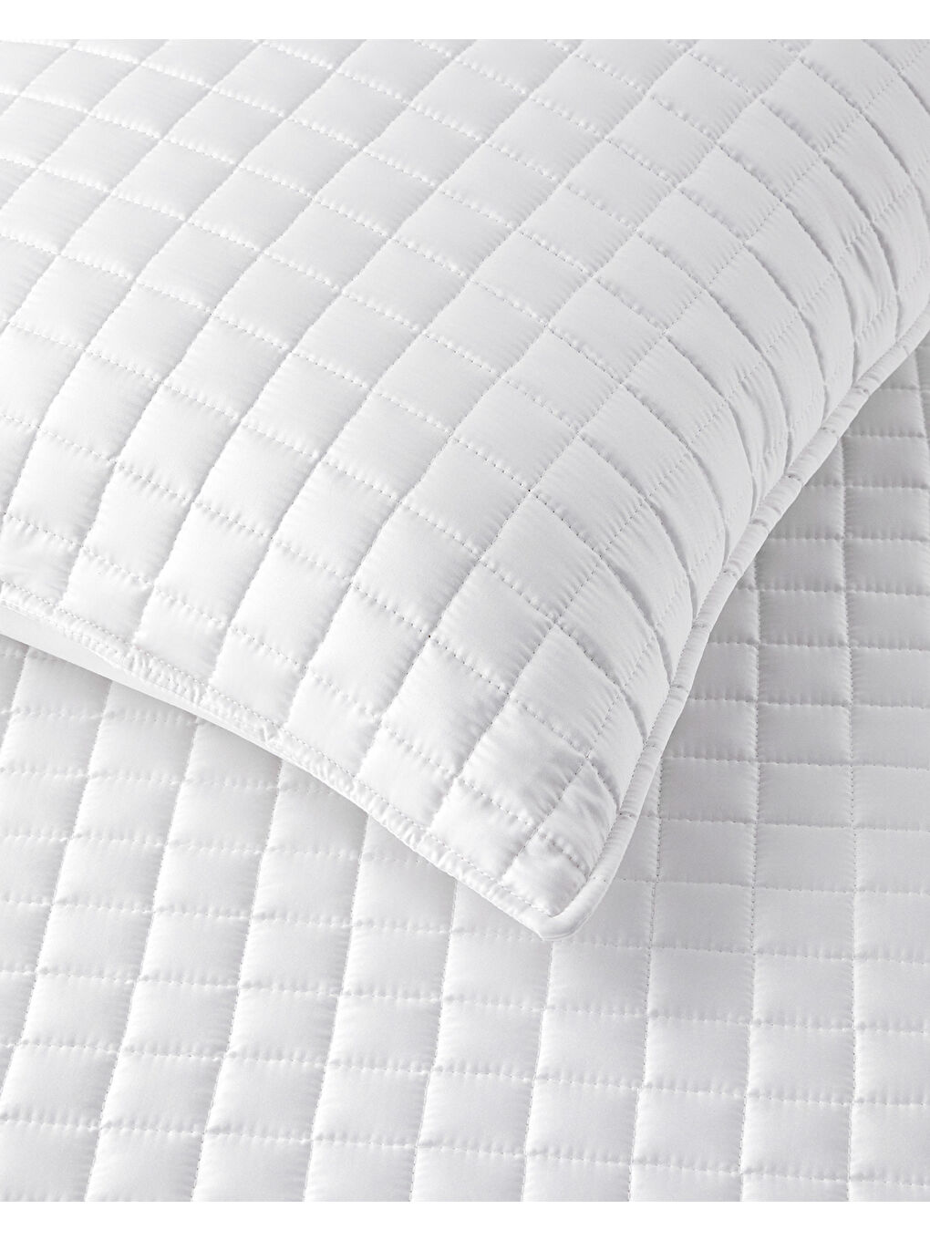 Splendor Saten Çift Kişilik Yatak Örtüsü Takımı 200x220 cm Beyaz-2