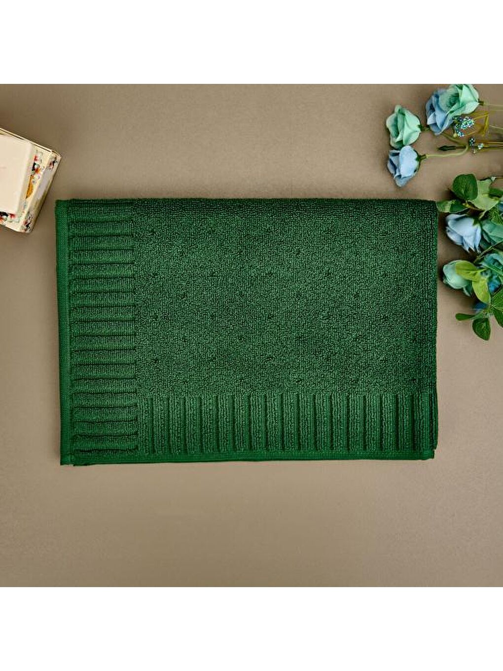 Evidea Soft Patte Ayak Havlusu - Yeşil - 50x70 cm