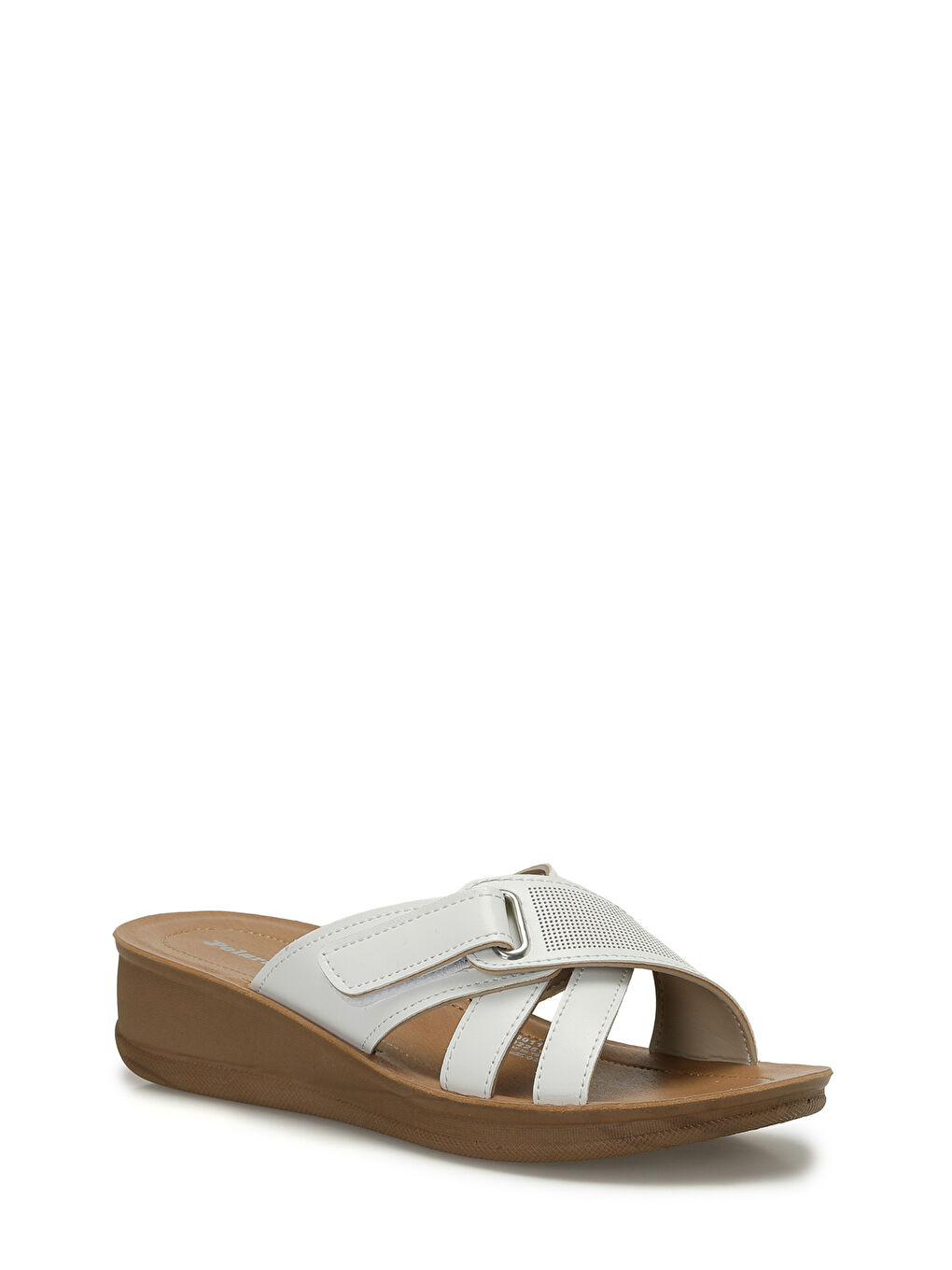 409011.Z6FX Beyaz Kadın Ev Terliği-1