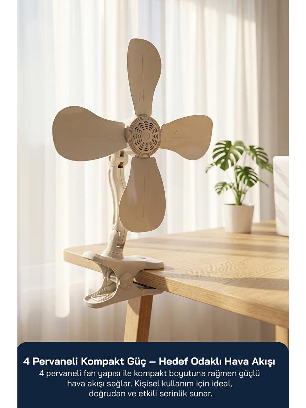 SF-7706 Klipsli Vantilatör 10W Taşınabilir Mini Fan Sessiz Masa Tipi Fan-2