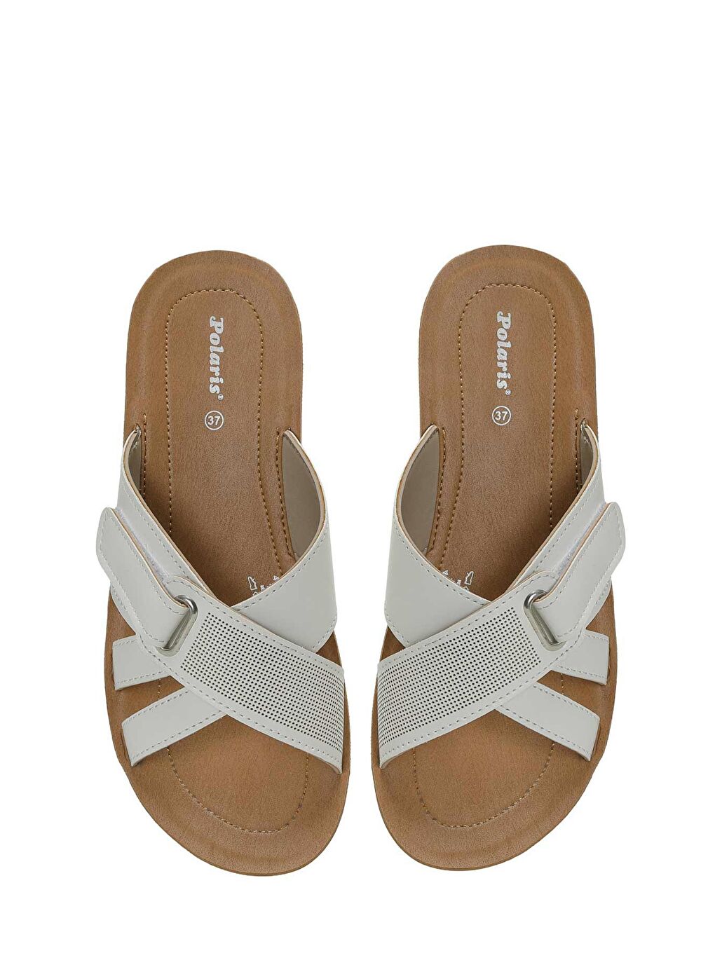 409011.Z6FX Beyaz Kadın Ev Terliği-3