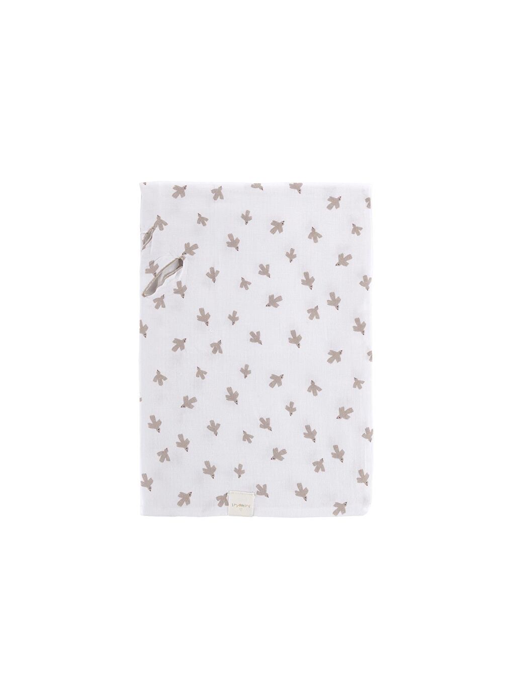 Beyaz Irya Birdie Organik Pamuk Müslin 2 Katlı Puset Örtüsü