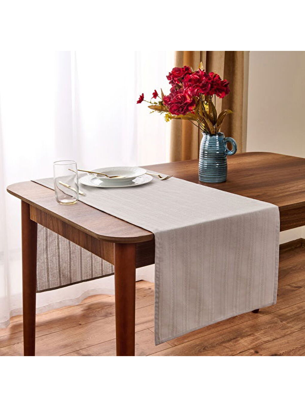 Soft Breeze Runner - Gri - 40x135 cm