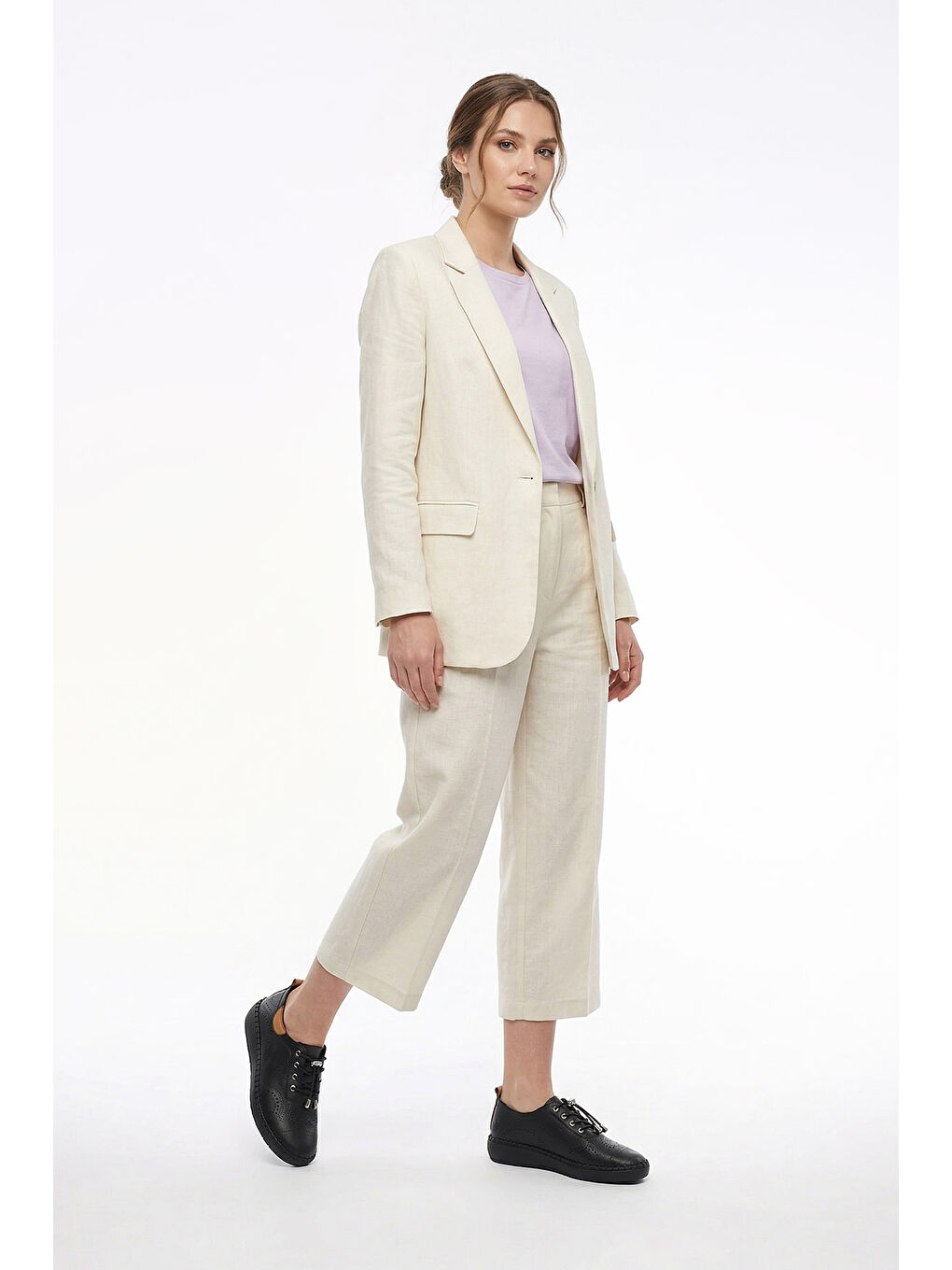 Siyah Kadın SİYAH Bağcıklı Hakiki Deri Comfort Ayakkabı-2