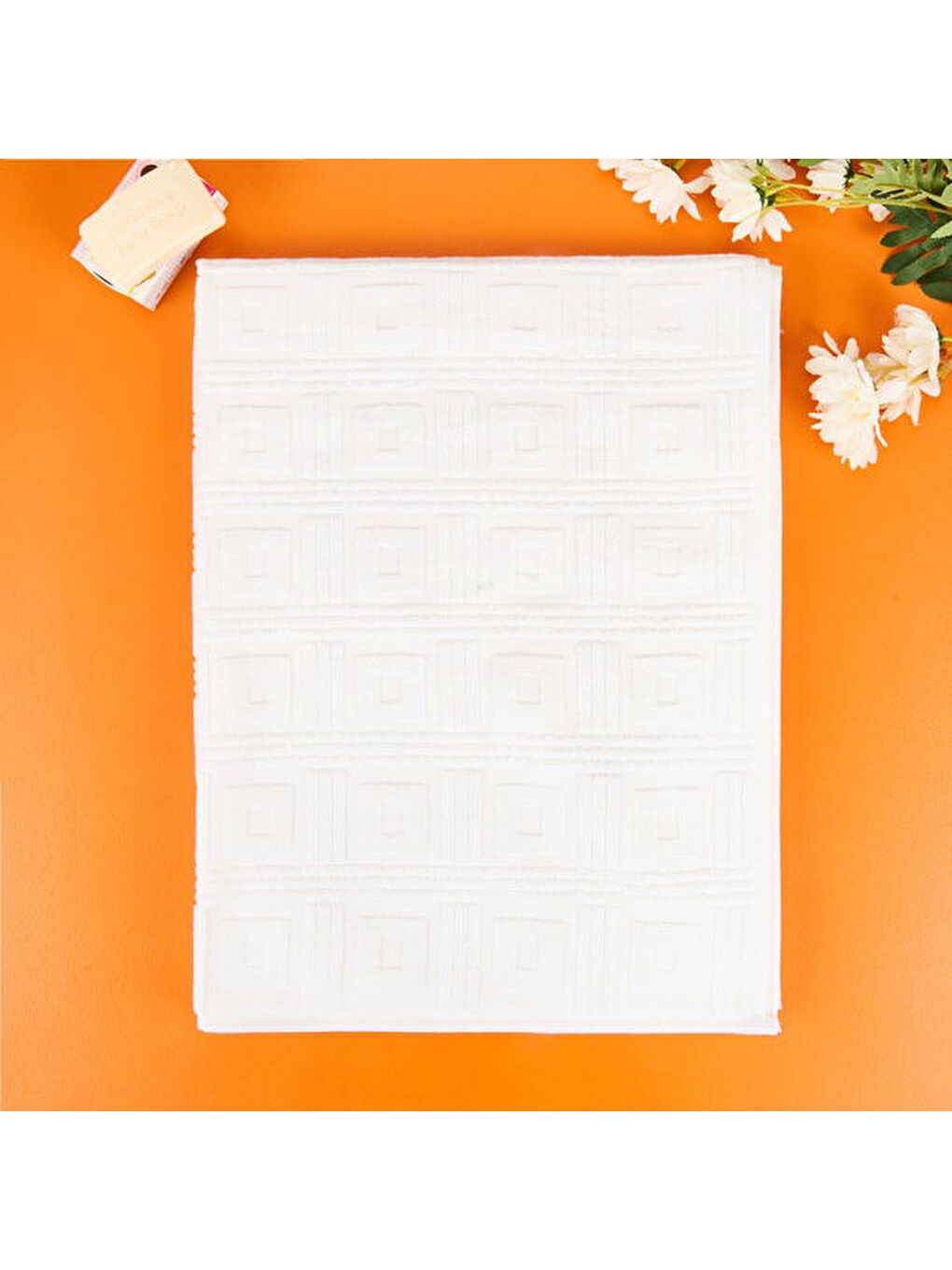 Evidea Soft Premium Kybele Banyo Havlusu - Beyaz - 68x137 cm