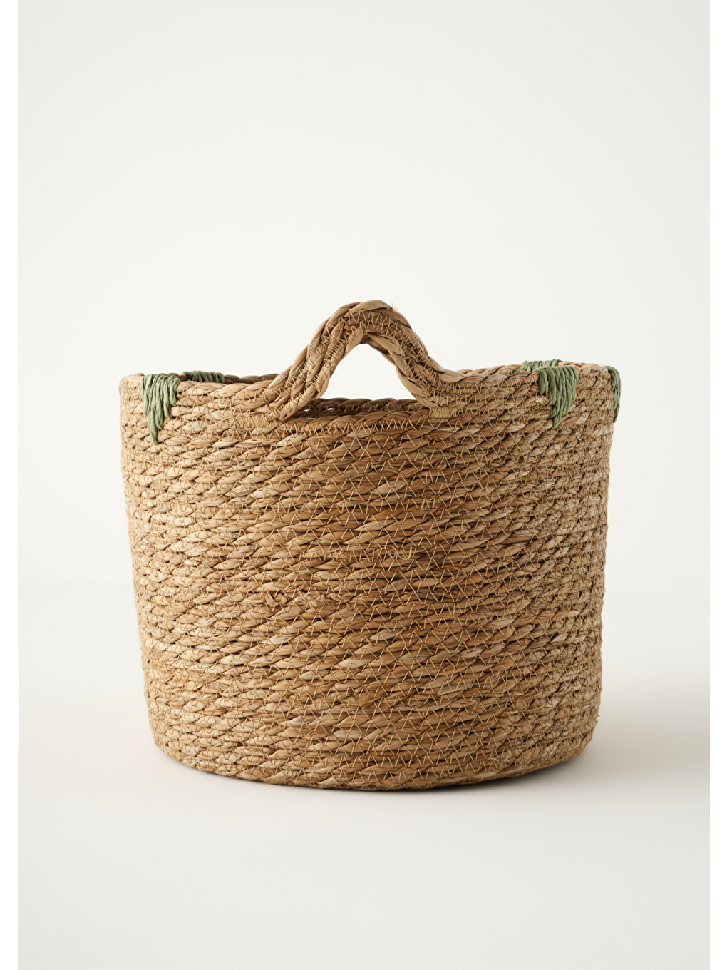 Bej Auris Kulplu Sepet Naturel (30x28x24 cm)-1