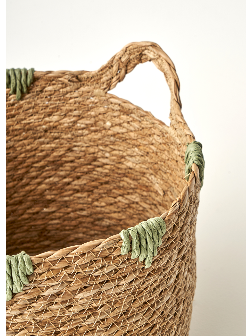 Bej Auris Kulplu Sepet Naturel (30x28x24 cm)-3