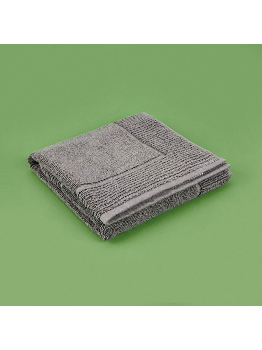 Soft Bordürlü Premium Ayak Havlusu - Antrasit - 50x70 cm-2