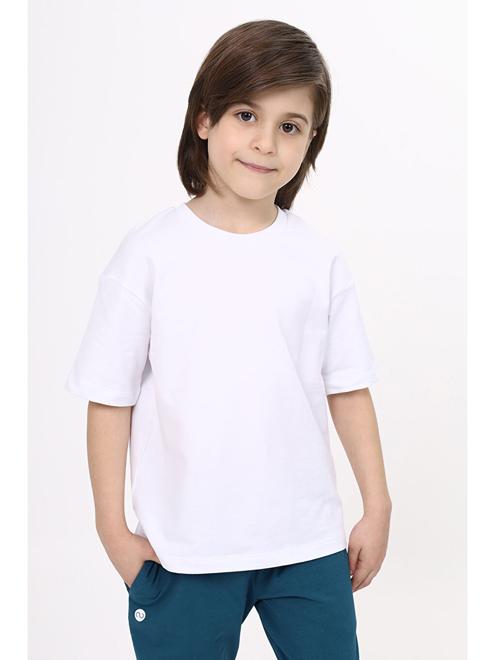 Beyaz Unisex Çocuk Baskılı Tişört